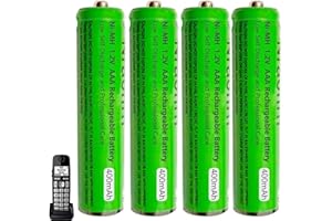 NRAONRN Piles Rechargeables AAA 400mah 1,2v pour Téléphone Gigaset, Pile AAA 400mah Ni-MH Batterie téléphone pour téléphone sans Fil, Lot de 4