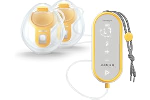 Medela Laktator bez użycia rąk Freestyle, przenośny i dyskretny elektryczny podwójny laktator z łącznością aplikacji, żółty