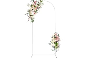 Wokceer Arche de Fond de Mariage en métal de 1,8 m - Support pour Arche de Ballons - pour cérémonie de Mariage, fête d'anniversaire, fête prénatale, Jardin - Décoration d'arche Florale