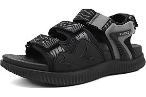 KuaiLu Mens Hiking Sandals with Arch Support Orthopedic Walking Recovery Sandles for Plantar Fasciitis Open Toe Summer Athletic Sport Comfortable Cushion Breathable Outdoor Water Shoes