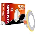 Halonix Polycarbonate 6W Edge-O-Glow Recessed Ceiling Light|3 Light Modes|Ceiling Light for Home & Office|Recessed Led Downlighter|False Ceiling Required|Cutout- 3 Inch|Color- White & Yellow|Pack 1