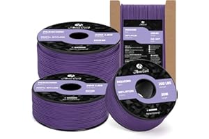 Abma Cord Paracord 2mm 15m Corda Nylon 3 Fili Tipo I Corda Paracord per Fai da te, Campeggio, Attività All'aperto - Max. 90kg (200lbs) - Viola