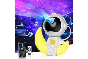 VUENICEE Astronaut Sternenhimmel Projektor, Nachtlicht Kinder Galaxy Projektor, mit Fernbedienung/Timer/Bluetooth, Zimmer Deko Schlafzimmer Geschenk für Kinder und Erwachsene