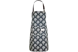 Lanzn PVC Apron - Waterproof Vinyl Cooking Apron with Pockets, Wipe Clean, Navy, Adult Dishwashing