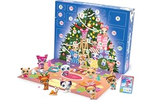 Bandai - Littlest Pet Shop - Adventskalender der Pet Shop - 8 Pet Shop und 16 Zubehörteile - 24-Tage-Weihnachtskalender - Mini-Tierfiguren zum Sammeln - Spielzeug für Kinder ab 4 Jahren - BF00609