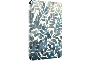 SGKITM Coque pour Amazon Kindle Paperwhite 11e Génération 2021 Flip Etui Cuir Silicone Etanche Automatique Veille Réveil Case 360° Magnétique Protection Feuille Motif Housse 6.8" 174 x 125 x 8,1 mm (1)
