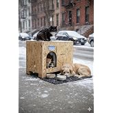 Reyo Kedi Evi Dış Ortam Uygun Ahşap Kedi Evi OSB 61x41x36 cm - CAT48