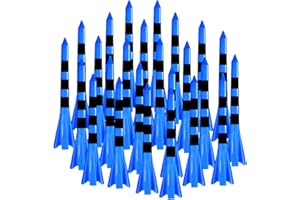 FINGER TEN Golf Tees Plastic Unbreakable 2 3/4 3 1/4 Inch Value 50 Count, 83mm 70mm Tee Durable Pro Upgrade Step Up Long Premium Color White Blue