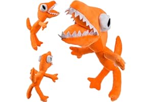 GEWDW Rainbow Friends Peluche da,Bambola di Pezza Morbida Peluche Gioco Caldo,Plush Throw Pillow Toys Halloween Christmas Party Girl Boy Regali di Compleanno (Orange lizard)