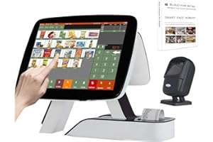 ZHONGJI All in One Cash Register with Built-in Receipt Printer Point of Sale System Touch Screen Retailer POS Software SET03