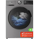 EVVO Washing Machine Dryer Nova 10/7 | Inverter Motor, Wash and Dry in 1 Hour, ePROTECT Drum, Smart LOAD, 1400 rpm, Energy Cl