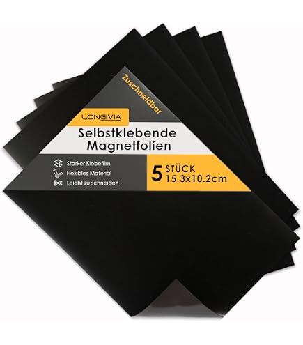 Magflex Lite Tableau Noir Magnétique A4 Flexible – Feuille Adhésive Noire Pour Créer Un Tableau Ardoise Amovible Instantané Sur N'importe Quelle Surface Ferreuse