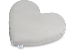 ‎PEPI MADE IN POLAND Pepi - Kuschelkissen Kinder - Herzkissen - Handgenäht Kissen Kinderzimmer - Kinderkissen Deko - Herz Kissen Baby Grau