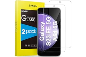 SPARIN 2 Pièces Verre Trempé Pour Samsung Galaxy A54 5G / S23 FE 5G, Protection écran, 2.5D Vitre Protecteur, Clarté HD, sans Bulles, Anti-Rayures