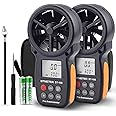 Anemometer Handheld - BTMETER BT-100 Wind Speed Anemometer Air Flow Meter Accurately Measure Wind Temperature Speed CFM for Shooting, HVAC, Drone Flying (2 PACK)