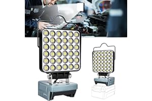 EDTRAN Battery Lamp for Einhell Battery 18 V, 72 W Wireless LED Work Light Spotlight 2 Modes Brightness Adjustment 6800LM Portable Floodlights Construction Site Lamp with Type C and USB Charging (No Battery)