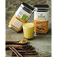 The Divine Foods Organic Golden Milk Latte, Natural Detox Drink DND, Haldi Milk, Antioxidant & Anti-Inflammatory High Curcumin, 56 Sachets, (250 Gm)