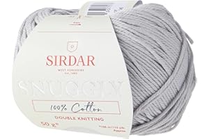 Sirdar Snuggly 100% algodón, gris claro (757), 50 g