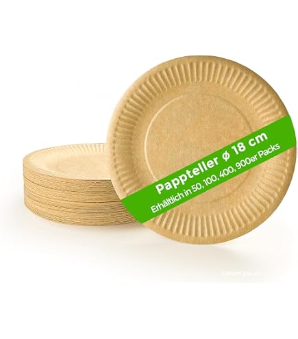 20 Assiettes Creuses En Carton Bio Duni Ecoecho - Diamètre 19 Cm, Capacité 50 Cl - Idéales Pour Pique-nique, Fête, Goûter