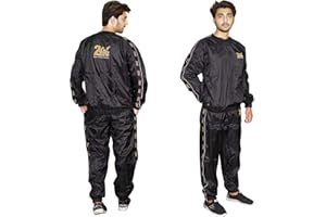 2Fit Your Fitness Partner Heavy Duty Workout Sauna Sweat Track Suit Top and Bottom Non Rip Weight Loss Slimming Boxing MMA Training Gym Weightlifting Running Jogging Exercise Fat Tracksuit