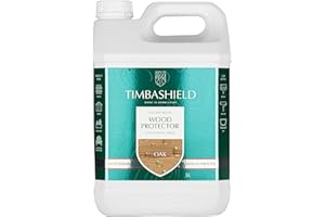 Timbashield - Solvent Based Wood Protector - Oak - 5L - Wood Stain & Waterproof Protection - Protection from Dry-Film Fungal Growth - Treatment for Sheds, Fences & General Garden Furniture