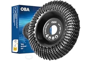 OBA Angle Grinder Wood Carving disc 125mm Wood Grinding Wheel, Grinder Shaping disc for Angle Grinders with 22.23mm Arbor