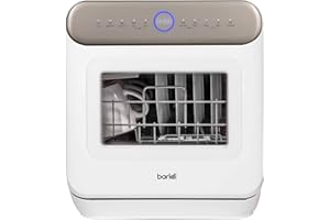 DELLONDA Baridi Mini Portable Tabletop 6L Dishwasher with 3 Place Settings, 7 Wash Functions - DH72