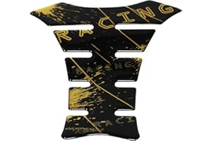 ‎FINEST FOLIA Gel Neon Tank Pad Motorcycle 3D Gloss Universal Tank Sticker Tank Protection Paint Protection Sticker Pad MR004 (Gold Metallic)