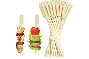 EASYKEENECOM 9 cm bambuspett, 200 bambu-cocktailspett, spett för förrätt, träspett för cocktails, frukt, smörgåsar