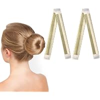 SoundZero Donut Hair Bun Set – 4 Größen + 20 Haarnadeln, Nylon, Gold, Für Voluminöse Dutt-Frisuren