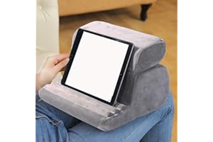 MZSX Supporto cuscino per tablet, Supporto pieghevole per iPad per grembo, letto e scrivania, Cuscino ipad Letto con Tasca e Supporto Stilo, per E-Reader, Libri, Porta Tablet da Letto per Divano
