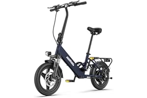 HILLMILES MTB HillMiles Mile 1 Bici Elettrica, 36V 10.4AH Batteria, 14'*2.0' Pneumatico, 25km/h velocità e 40-65km gamma E-bike per pendolari urbani, IP65 impermeabile