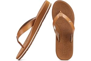 ONCAI Flip Flops Women Arch Support Yoga Mat Summer Beach Thong Sandals Woman with Orthotic Rubber Soles(UK Size 3-9)