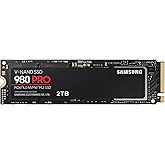 Samsung 980 PRO NVMe M.2 SSD, 2 TB, PCIe 4.0, 7.000 MB/s Lesen, 5.000 MB/s Schreiben, Interne SSD für Gaming und Videobearbei