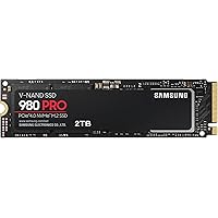 Samsung 980 PRO NVMe M.2 SSD, 2 TB, PCIe 4.0, 7.000 MB/s Lesen, 5.000 MB/s Schreiben, Interne SSD für Gaming und Videobearbei