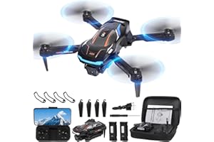 EUAKEE Mini Drone pour Enfant avec Caméra 1080P HD, Avec une touche décollage/atterrissage, Flip 3D, Capteur de gravité, Contrôle gestuel, 2 Batteries, drones Fpv pour enfants adultes débutants (Noir)