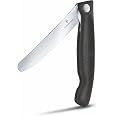 Victorinox Classic, Profi Tafelbesteck, 3-teilig, Extra Scharfe Klinge, Wellenschliff, 11 Cm, Rostfreier Stahl, Schwarz