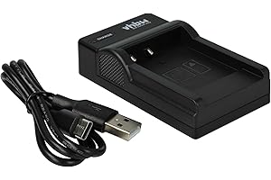 vhbw caricabatterie USB compatibile con Sony Cybershot DSC-W380, DSC-WX220, DSC-W690 batterie di videocamera, reflex - Stazione di ricarica