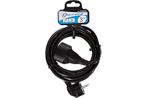 Electraline 20848042D Rallonge Prolongateur électrique 3 m 16A - section 3G1,5 mm² noir