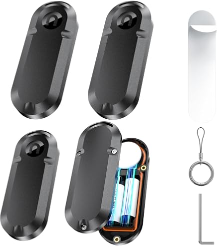 2 Pezzi] Supporto Impermeabile IPX8 Airtag, Custodia Con Adesivo Ultra, Supporto per Bicicletta, Portafoglio, TV, Telecomando, Drone, Fotocamera, Bagagli Nascosti (Nero