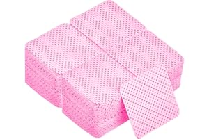 NAILPRETTY 320 Stück Fusselfrei Nägel Wattepads, Nagel Wischtücher Wattepads, Nagellack Entfernen für Cleaner Gelnägel Nail Wipes Pads (Rosa)