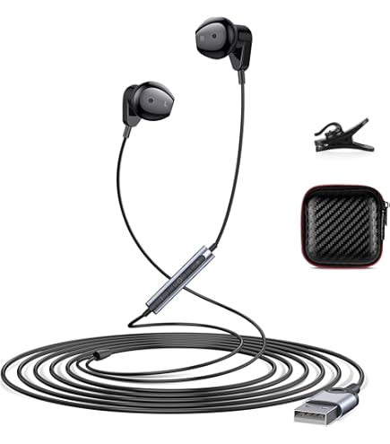 Cuffie USB Con Microfono Per Computer - Compatibili Con PS4/PS5 - Cancellazione Rumore - Cavo 2.5m