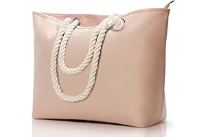 KALIDI Borsa da Spiaggia Extra Large per Donna con Cerniera Borsa da Spiaggia Impermeabile con Tasche Borsa Sportiva Grande per Donna Borsa Estiva da Donna Borsa a Tracolla