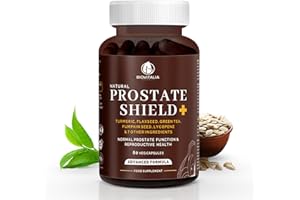 BIOVITALIA ORGANICS BioVitalia Prostate Shield Capsules - High Dosage with Turmeric, Linseed, Green Tea, lycopene, Pumpkin Seeds, pygeum bark, betasitosterol, Nettle Leaves | - Vegan - 60 Capsules