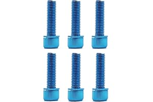 LA TALUS Bike Stem Bolt, 6Pcs Handlebar Screws Stainless Steel Stem Bolts Screw Accessory for Mountain Bike