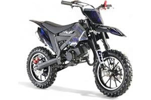 ‎KXD KXD 706A 49cc 2Takt Dirt Cross Pocket Midi Enduro Dirtbike Enduro Motocrossbike Motocross Motorrad Cross 60cm Sitzhöhe 10 Zoll Vorderrad Motor Pocketbike (blau, KXD 706A 49ccm 2T)