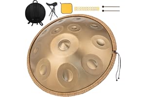 HAND-PAN 440 Hz Handpan Drum 12 Töne 22 Zoll Handpan Instrument Hand pan Music D-Moll - Für Erfahrene Spieler Konzipierte Steel Drum, Ideal Für Meditationsenthusiasten & Band-Ensemblespiel & Live-Auftritte