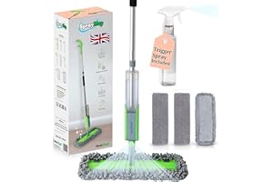 Nest Zest Spray Mop - Mops for cleaning floors | Spray mop with washable pads | Floor mop for hard floors, laminate, tile, wood, lvt, karndean. 3 washable and reusable microbre pads, Wet & dry use.