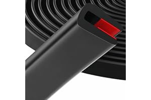 Fondlife Fassungsprofil Kantenschutzprofil, U-Form Gummidichtung Kantenschutz Fassungsschutz,Gummi Kantenschutz für Autotüren, Zimmertür,Tischecken (3 Meter, 1.5mm)