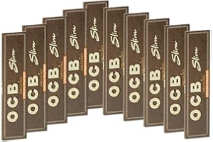 OCB 10x Unbleached Virgin Slim King Size Papers Unbleached Papers